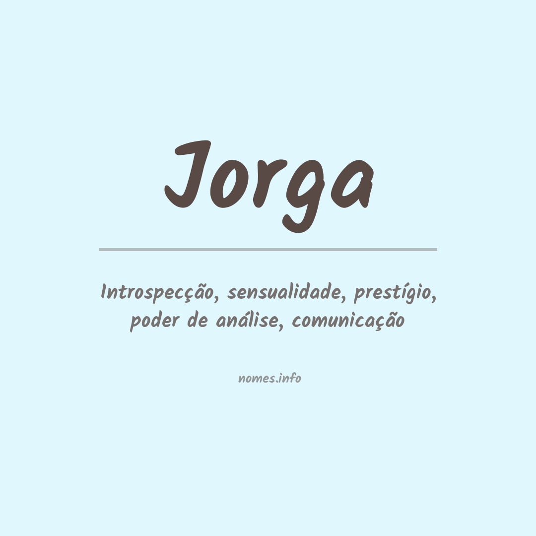 Significado do nome Jorga