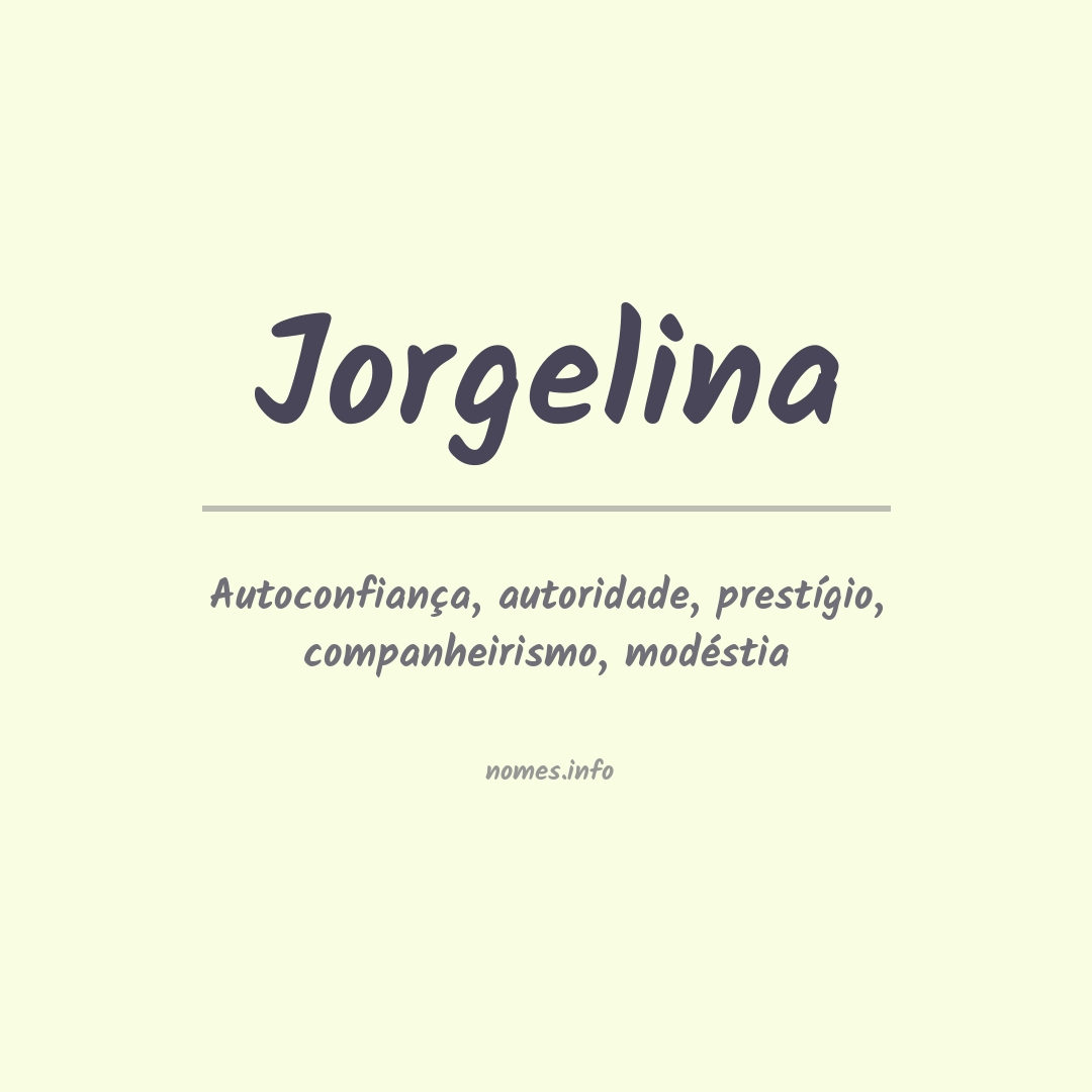 Significado do nome Jorgelina