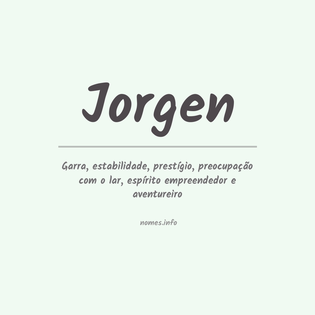 Significado do nome Jorgen