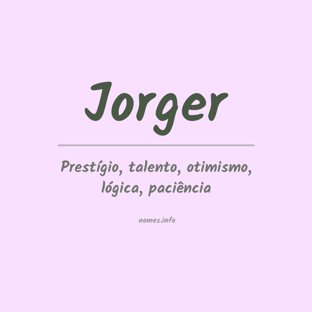 Significado do nome Jorger
