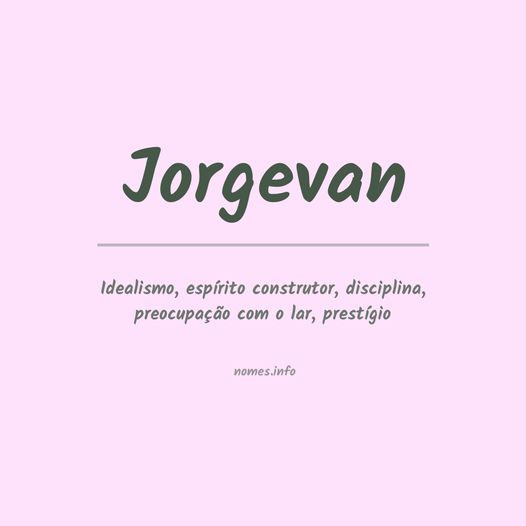 Significado do nome Jorgevan