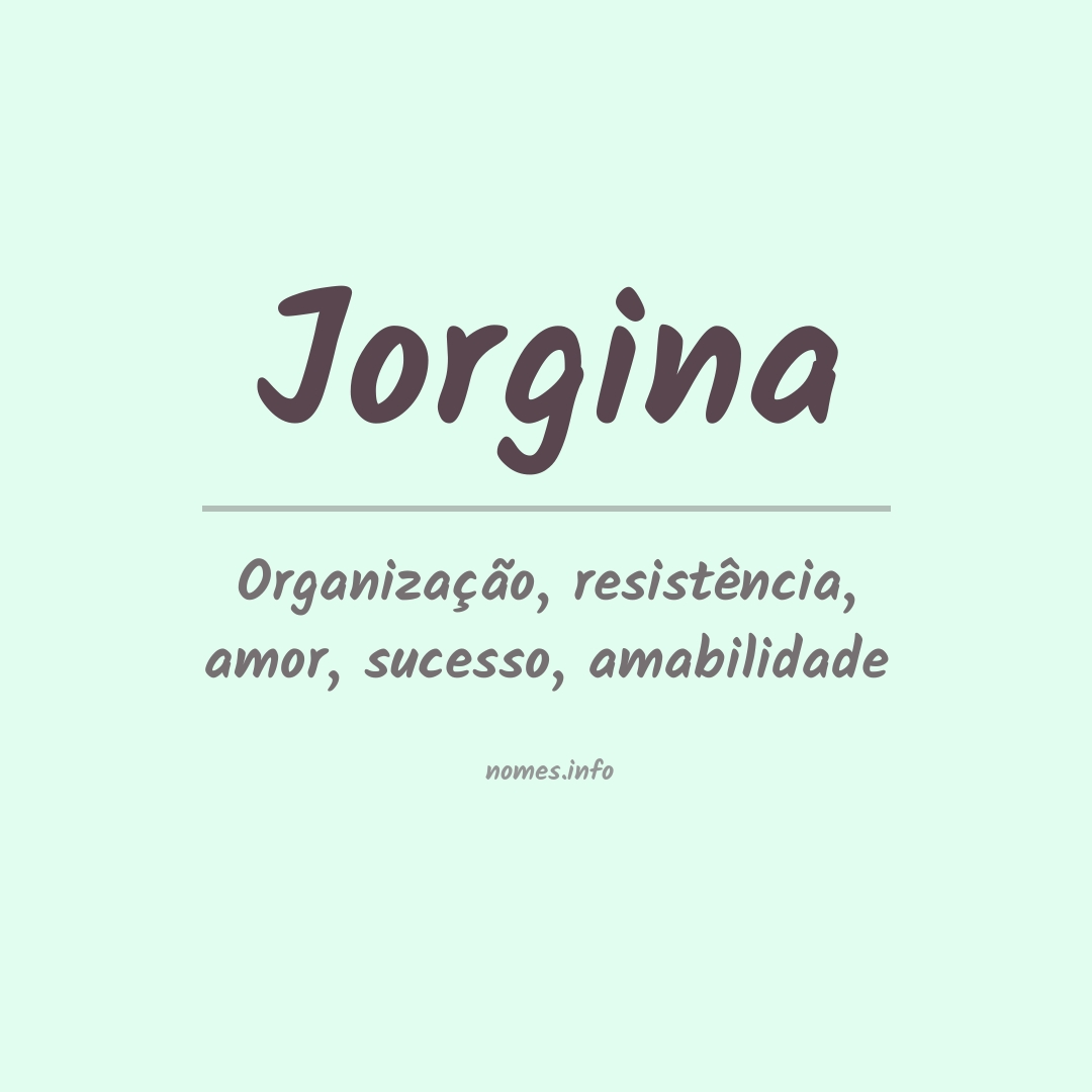 Significado do nome Jorgina