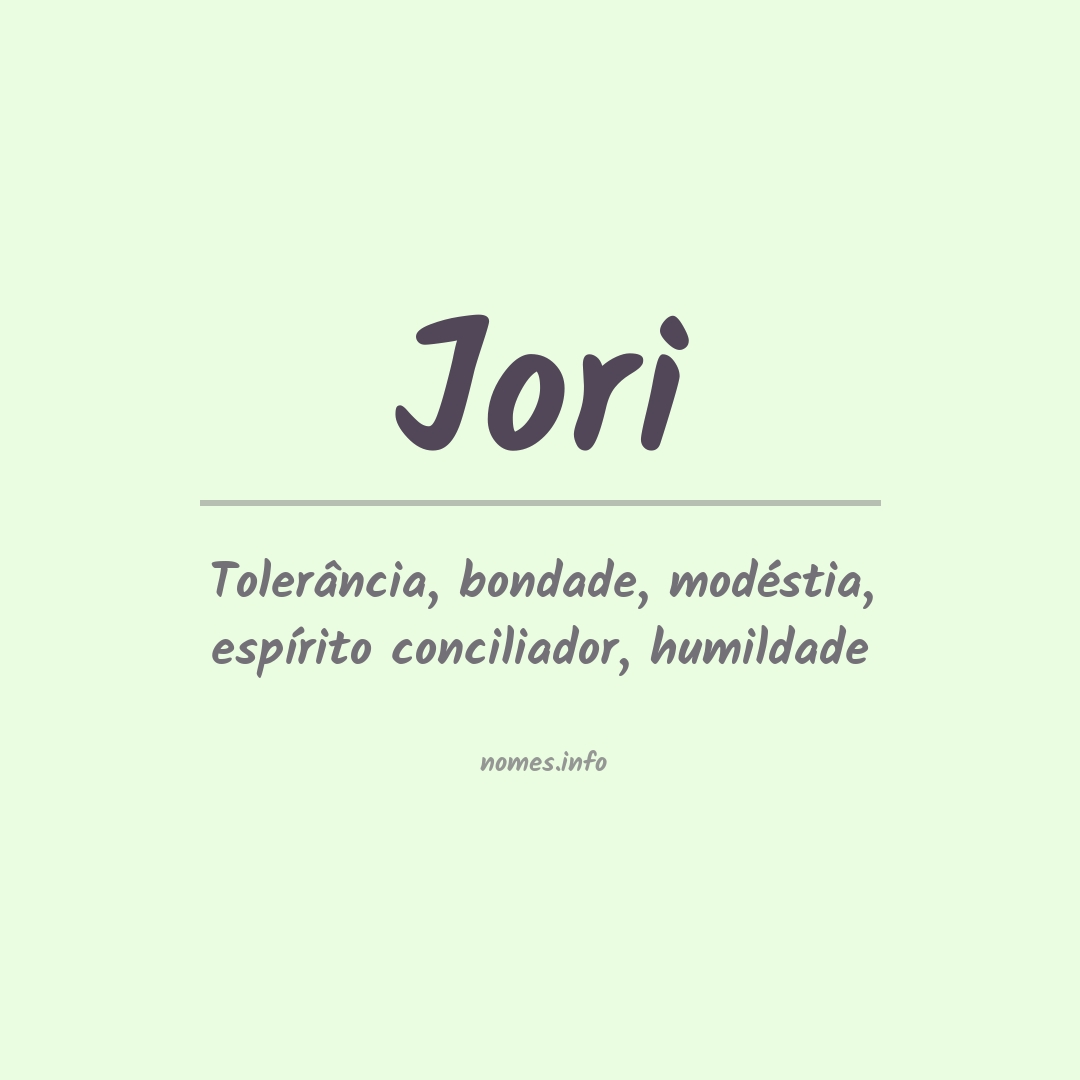 Significado do nome Jori