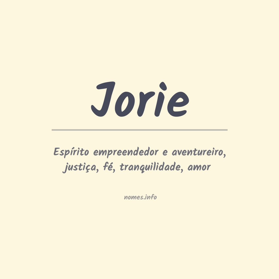 Significado do nome Jorie