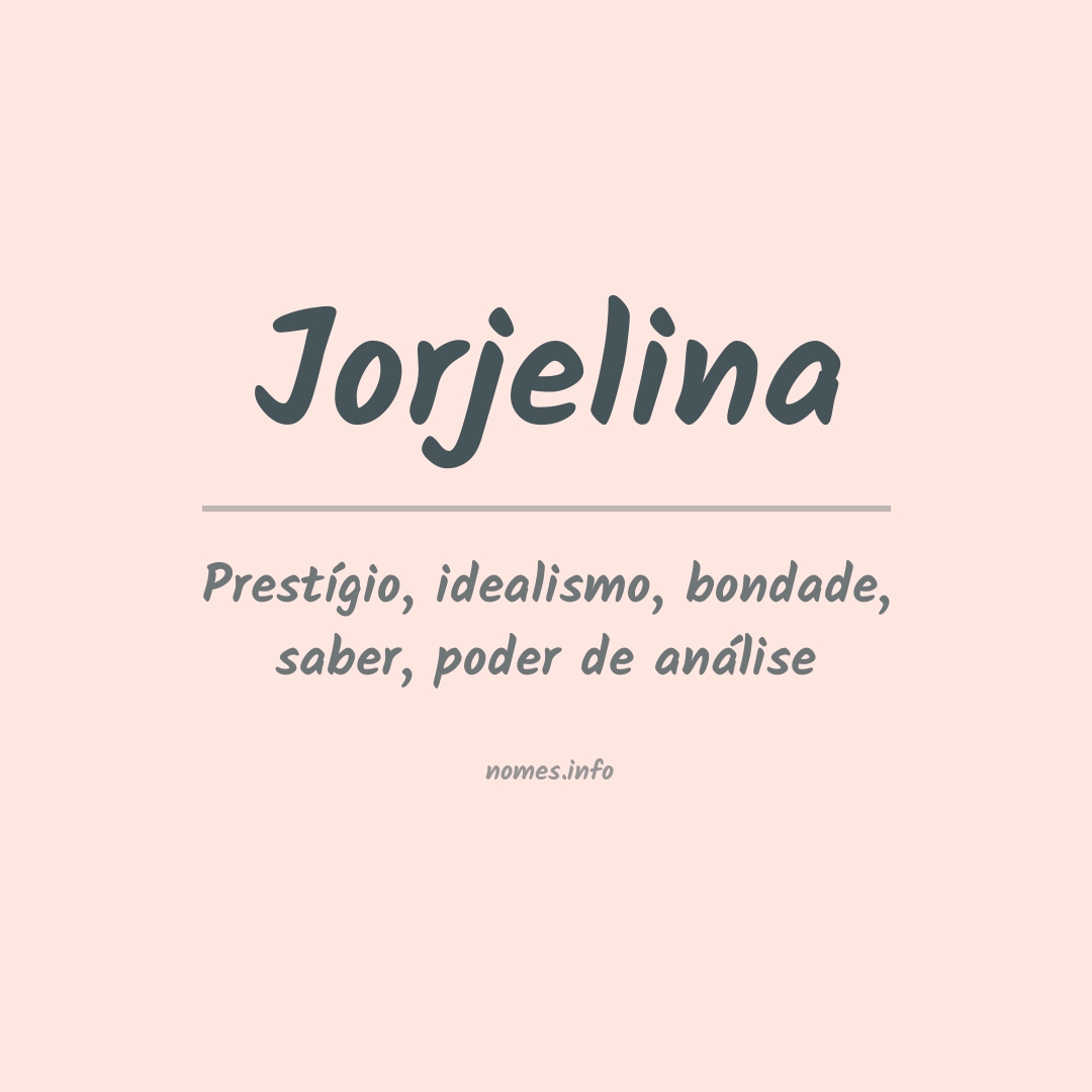 Significado do nome Jorjelina
