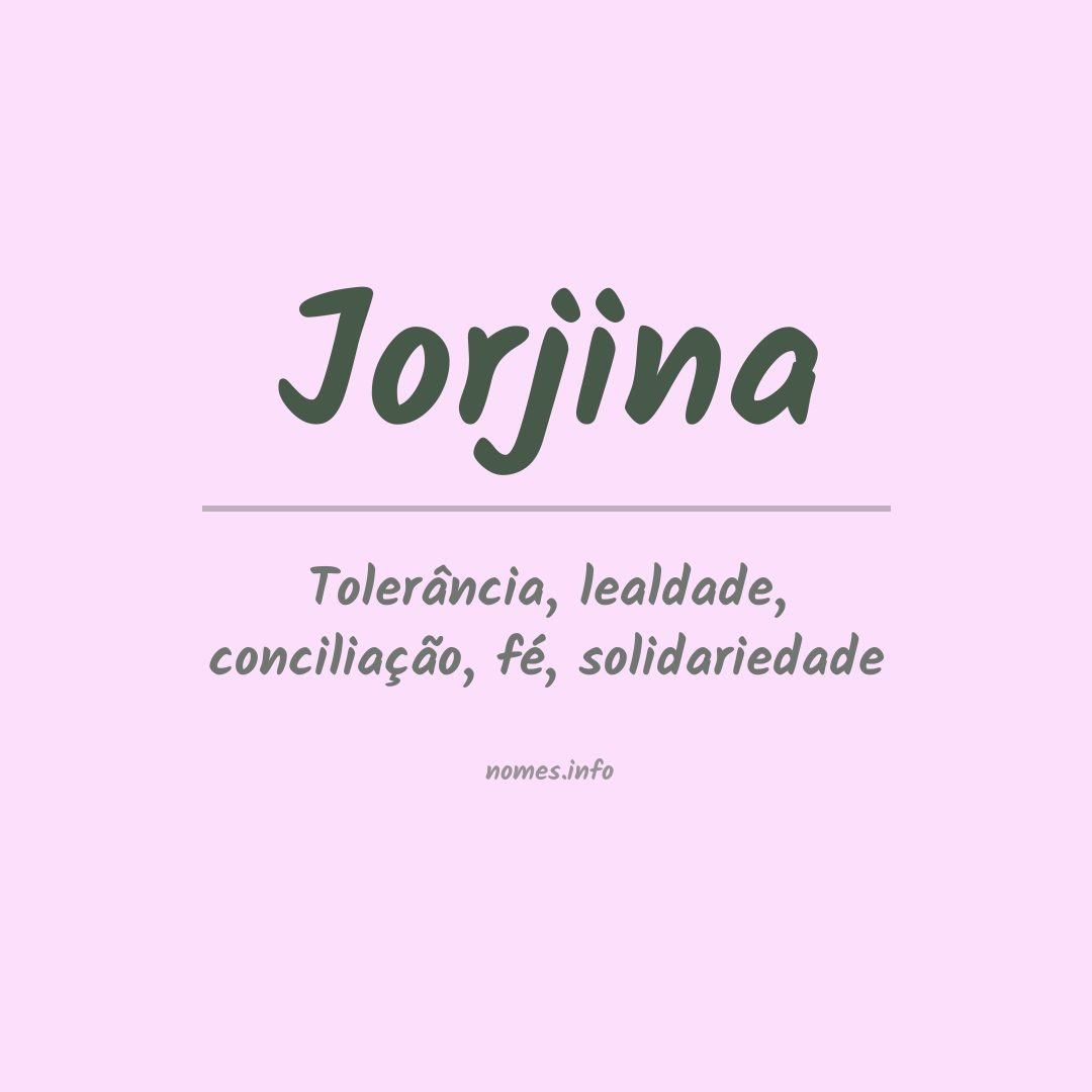 Significado do nome Jorjina