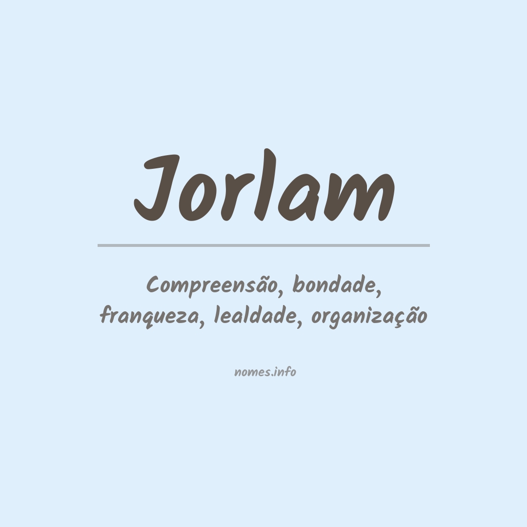 Significado do nome Jorlam