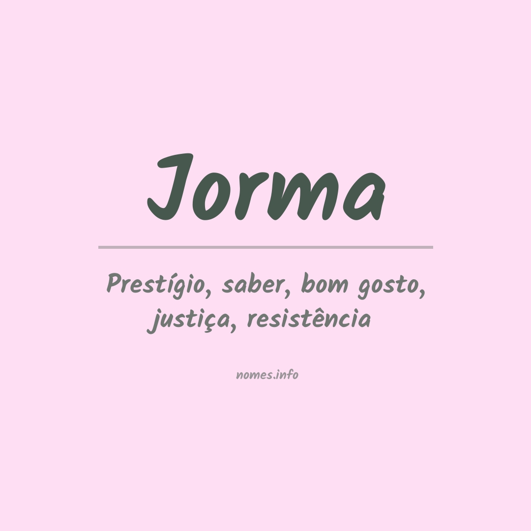 Significado do nome Jorma