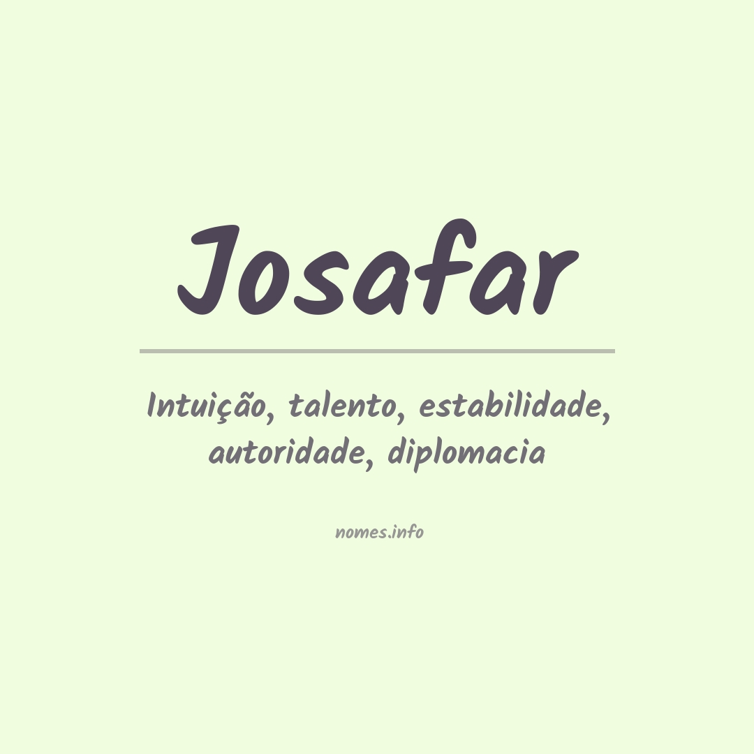 Significado do nome Josafar