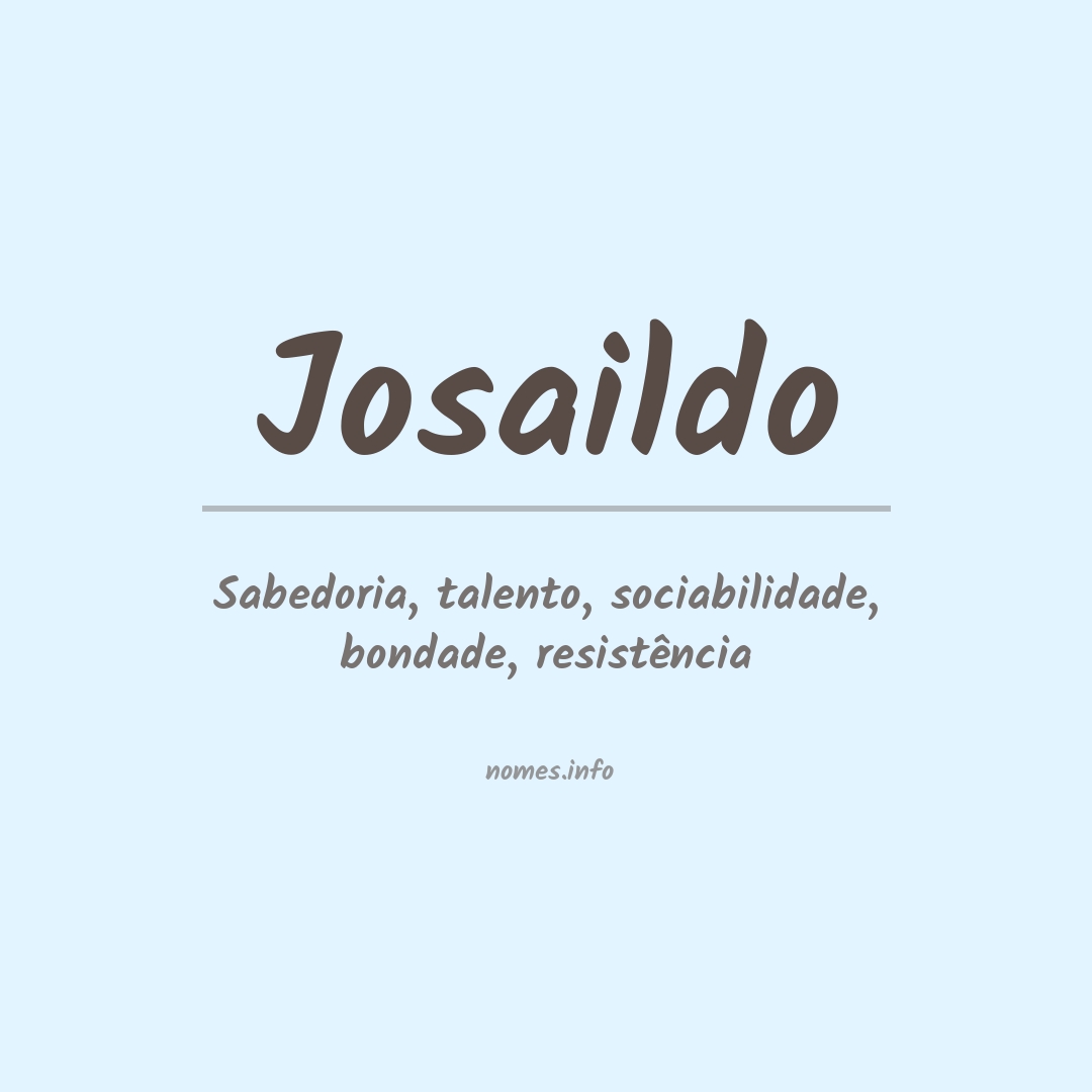 Significado do nome Josaildo