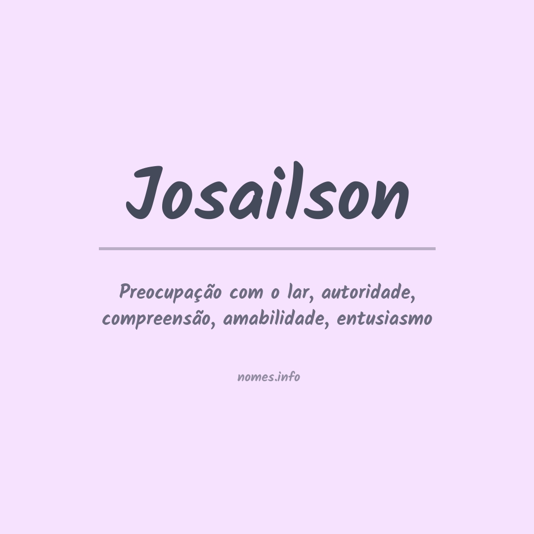Significado do nome Josailson
