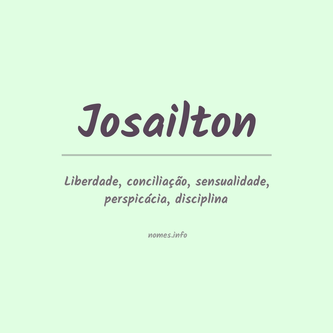 Significado do nome Josailton