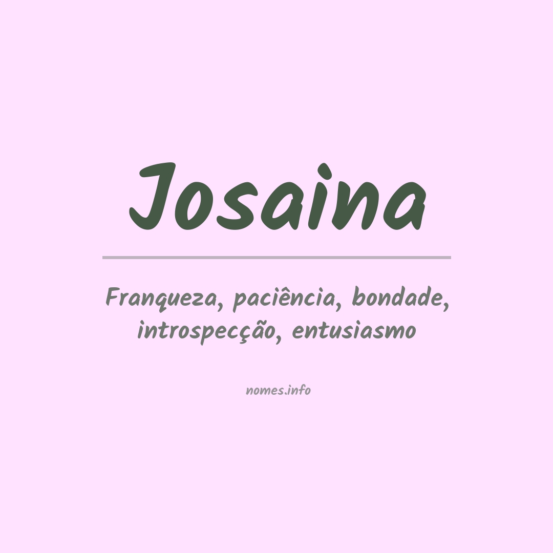 Significado do nome Josaina