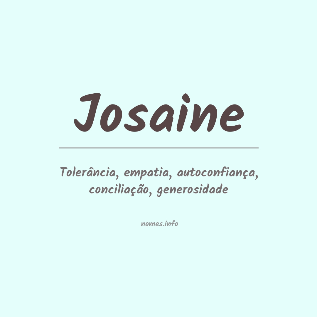 Significado do nome Josaine