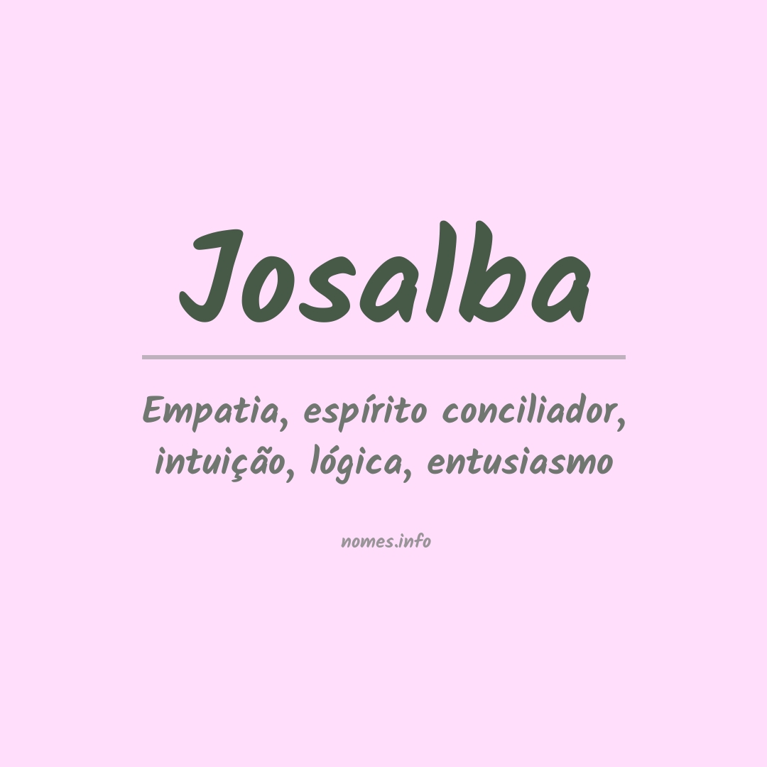 Significado do nome Josalba