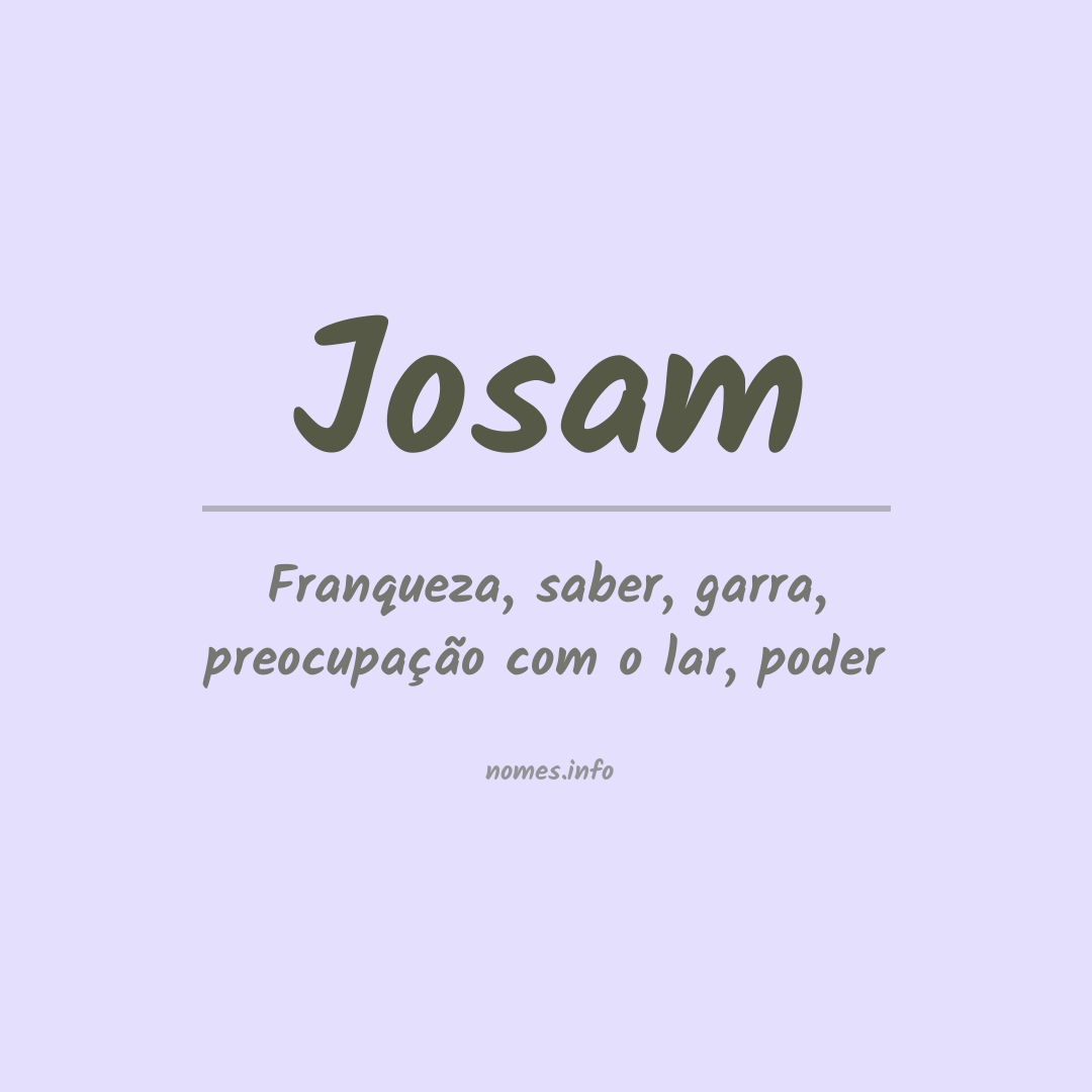 Significado do nome Josam