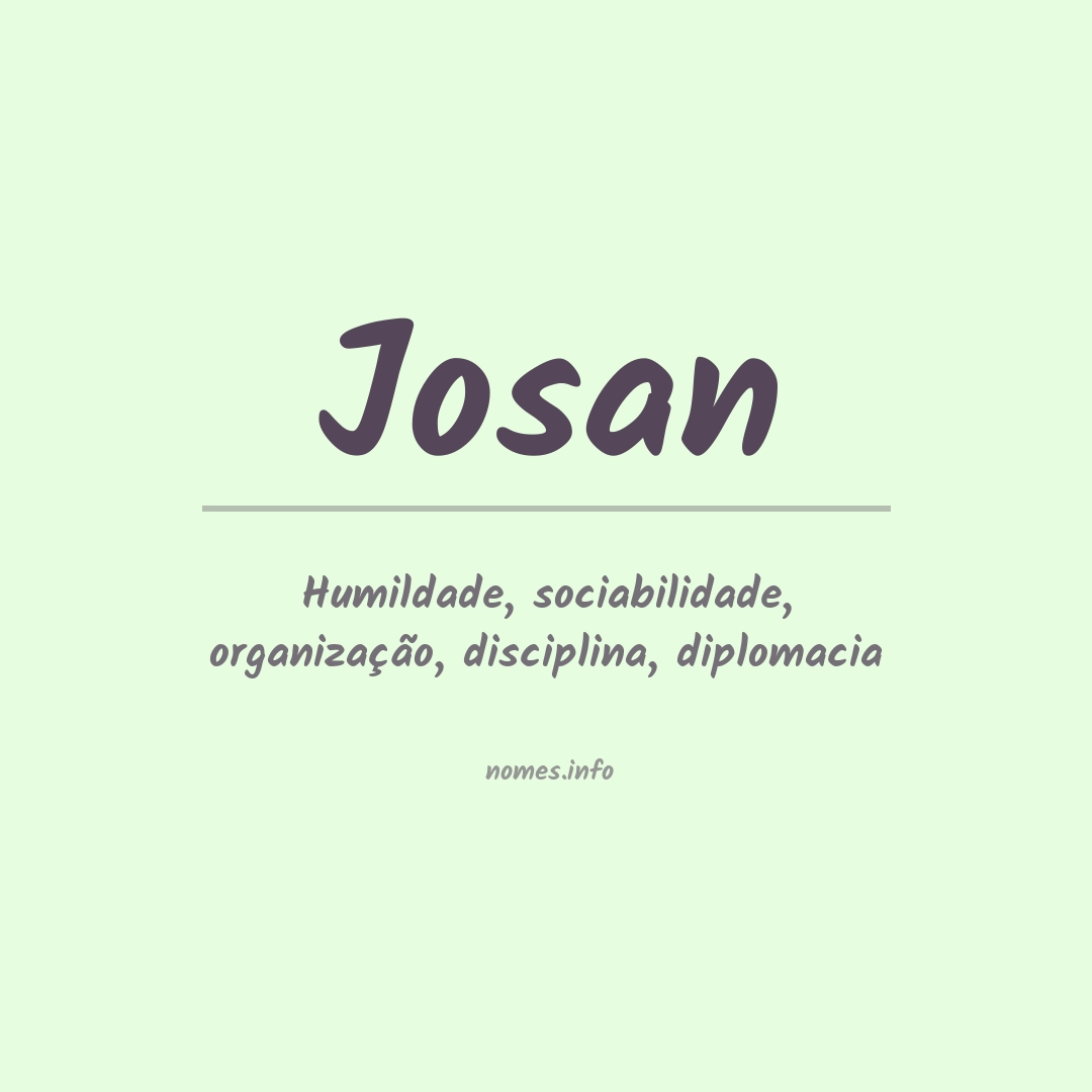 Significado do nome Josan