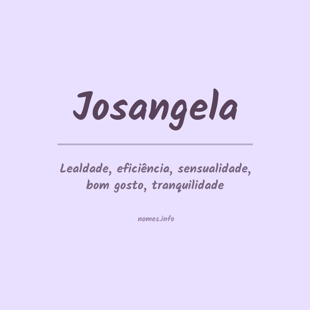 Significado do nome Josangela