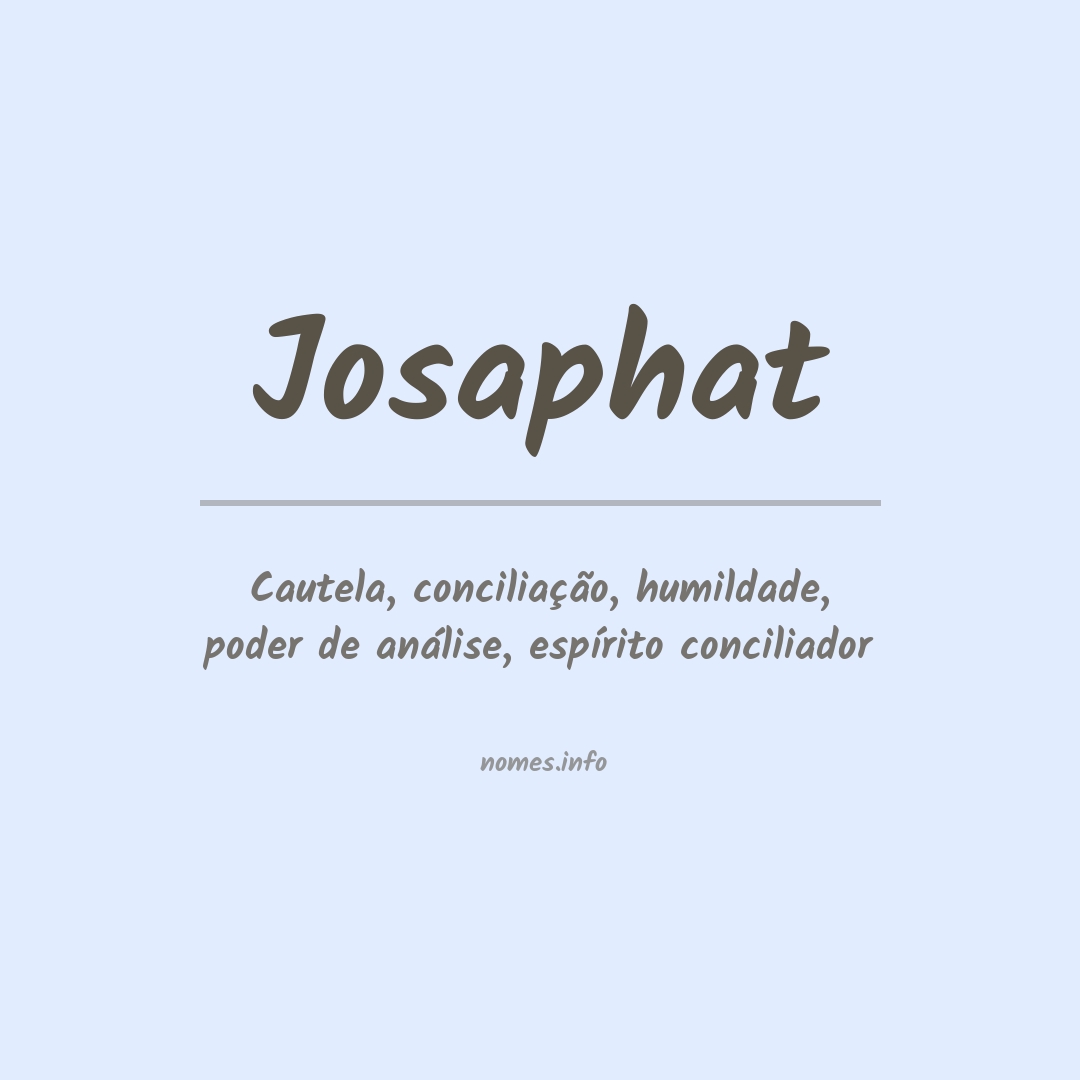 Significado do nome Josaphat