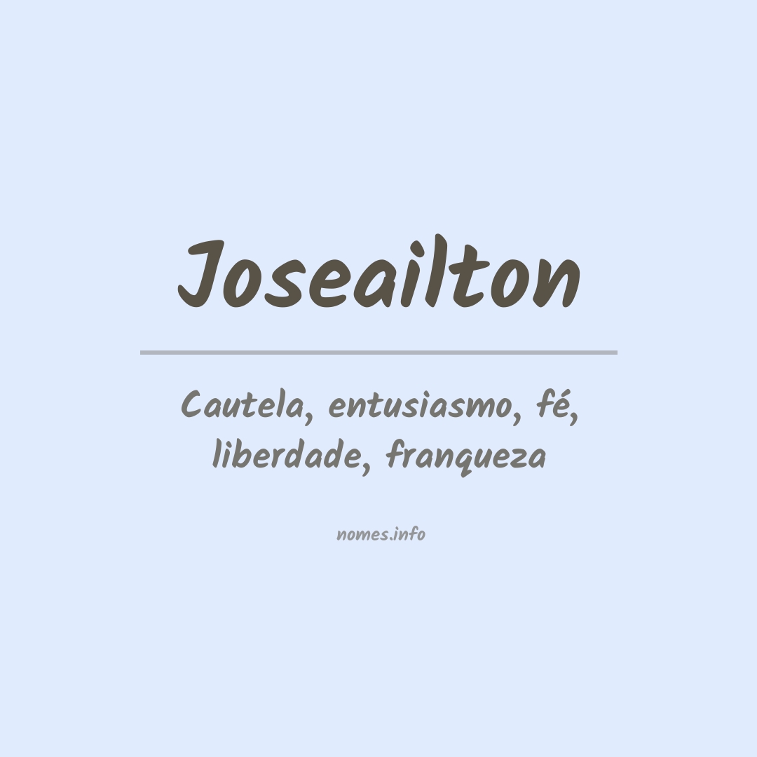 Significado do nome Joseailton