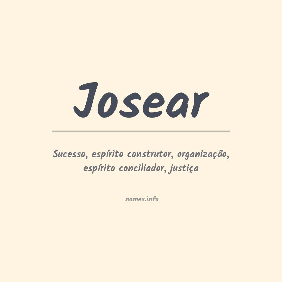 Significado do nome Josear