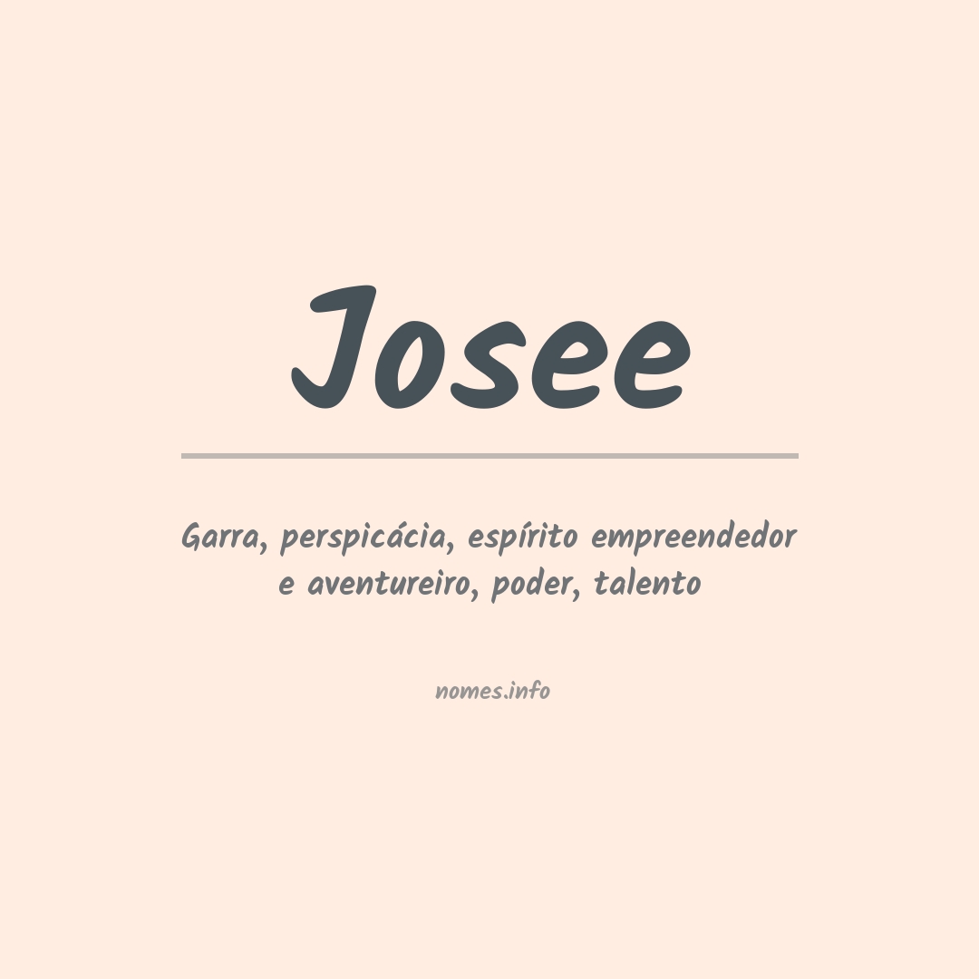 Significado do nome Josee