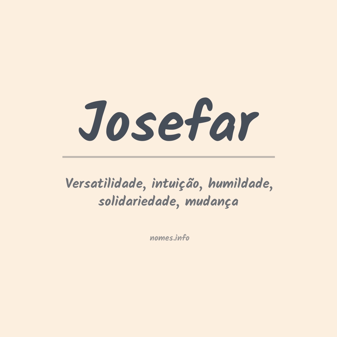 Significado do nome Josefar
