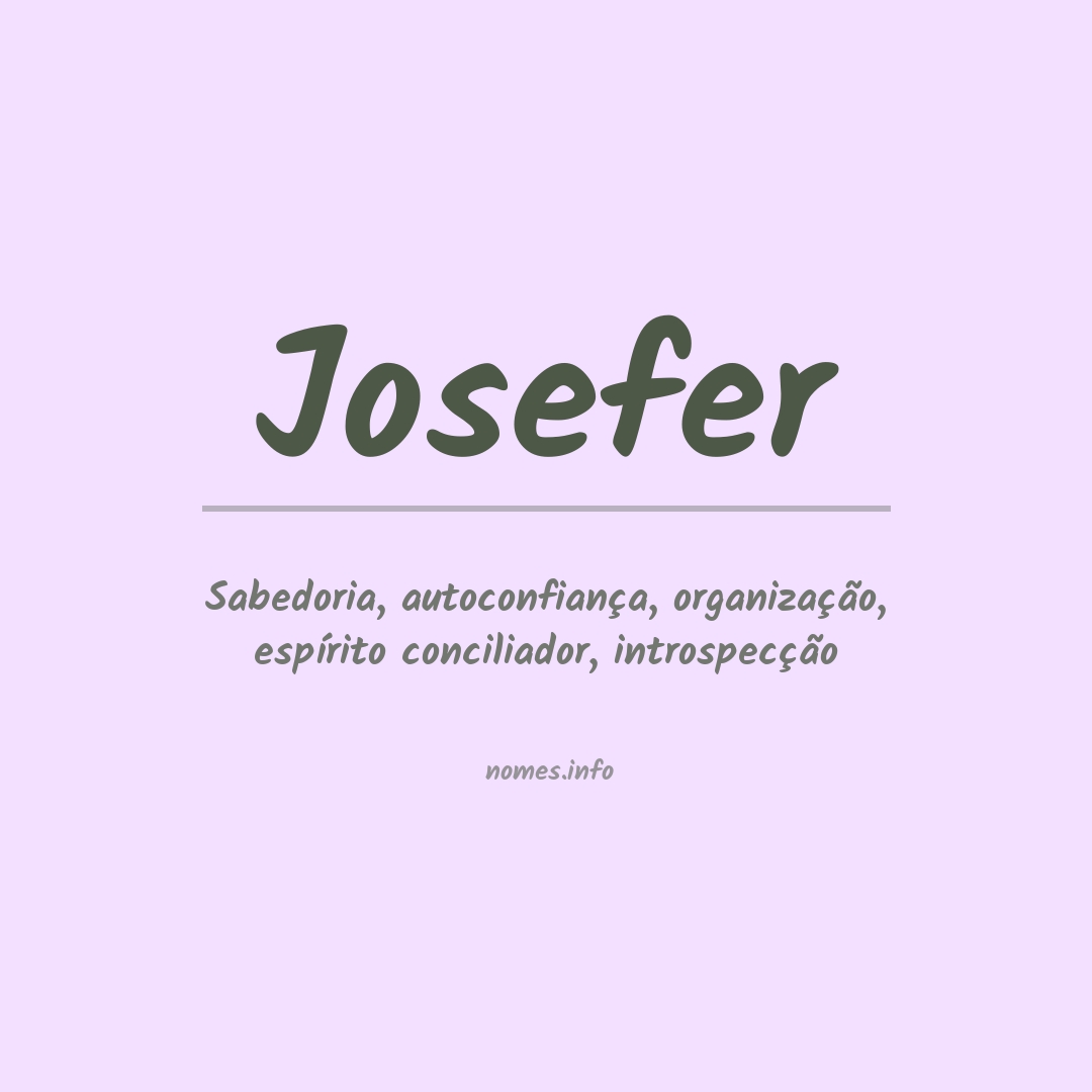Significado do nome Josefer