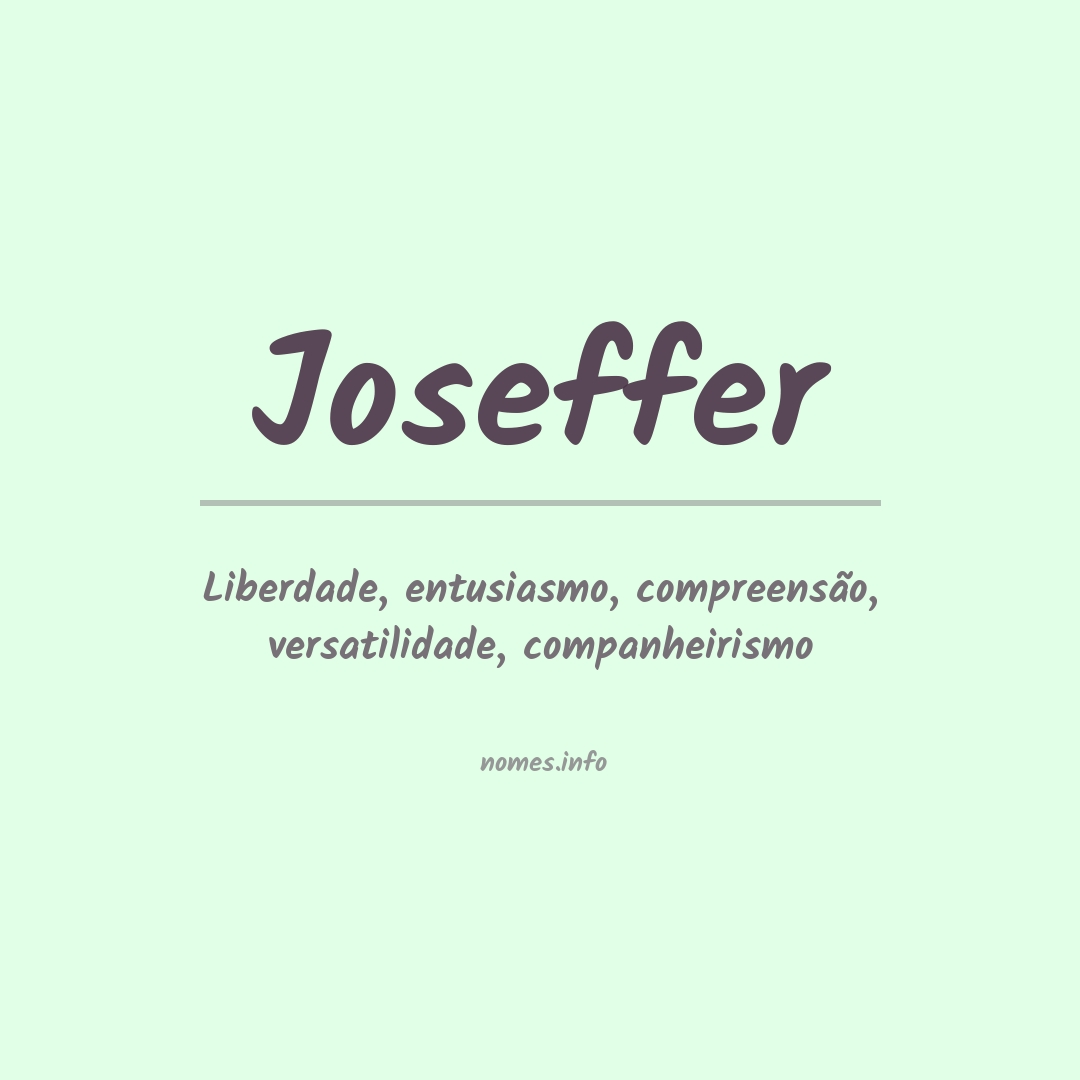Significado do nome Joseffer