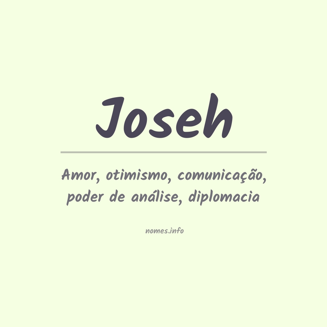 Significado do nome Joseh