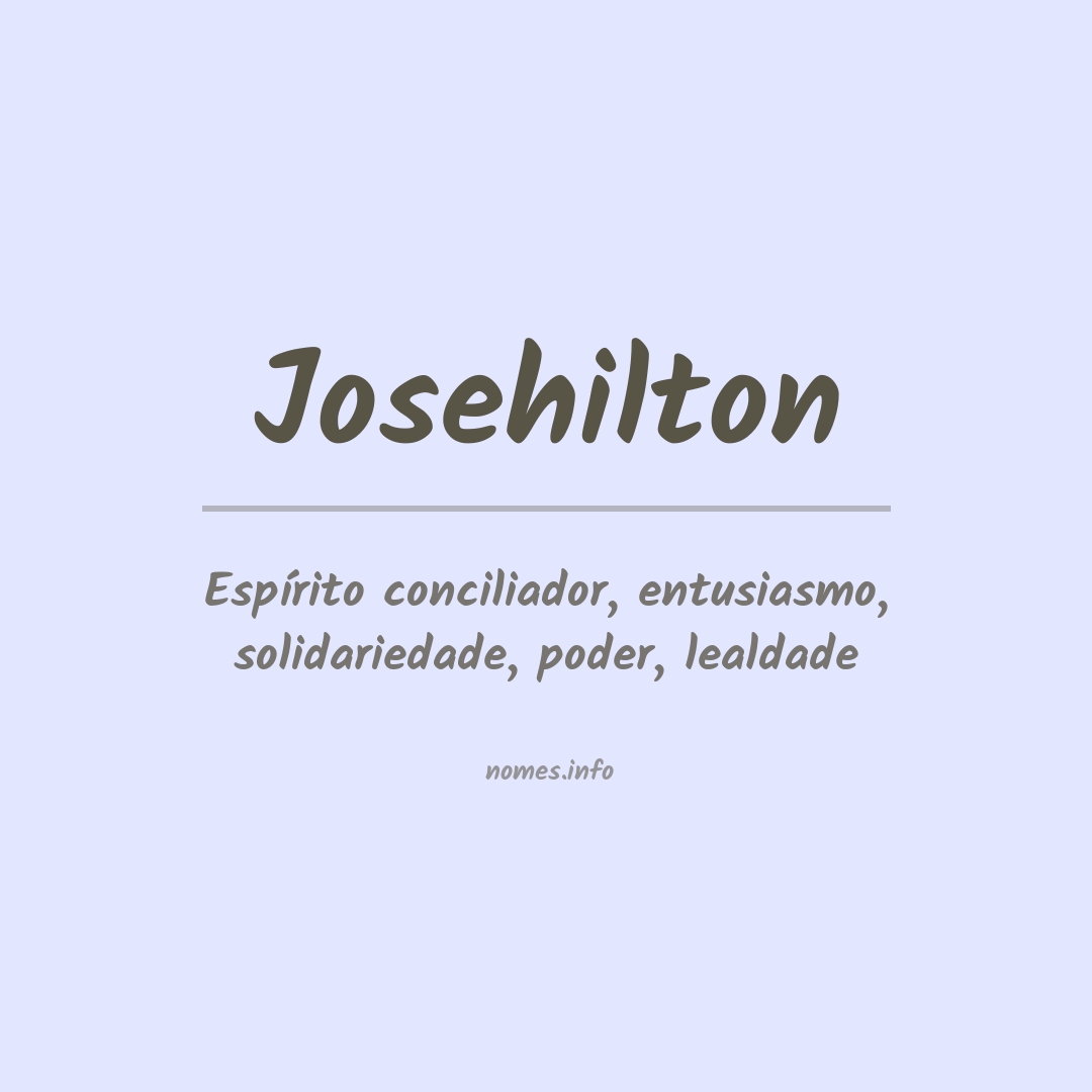 Significado do nome Josehilton