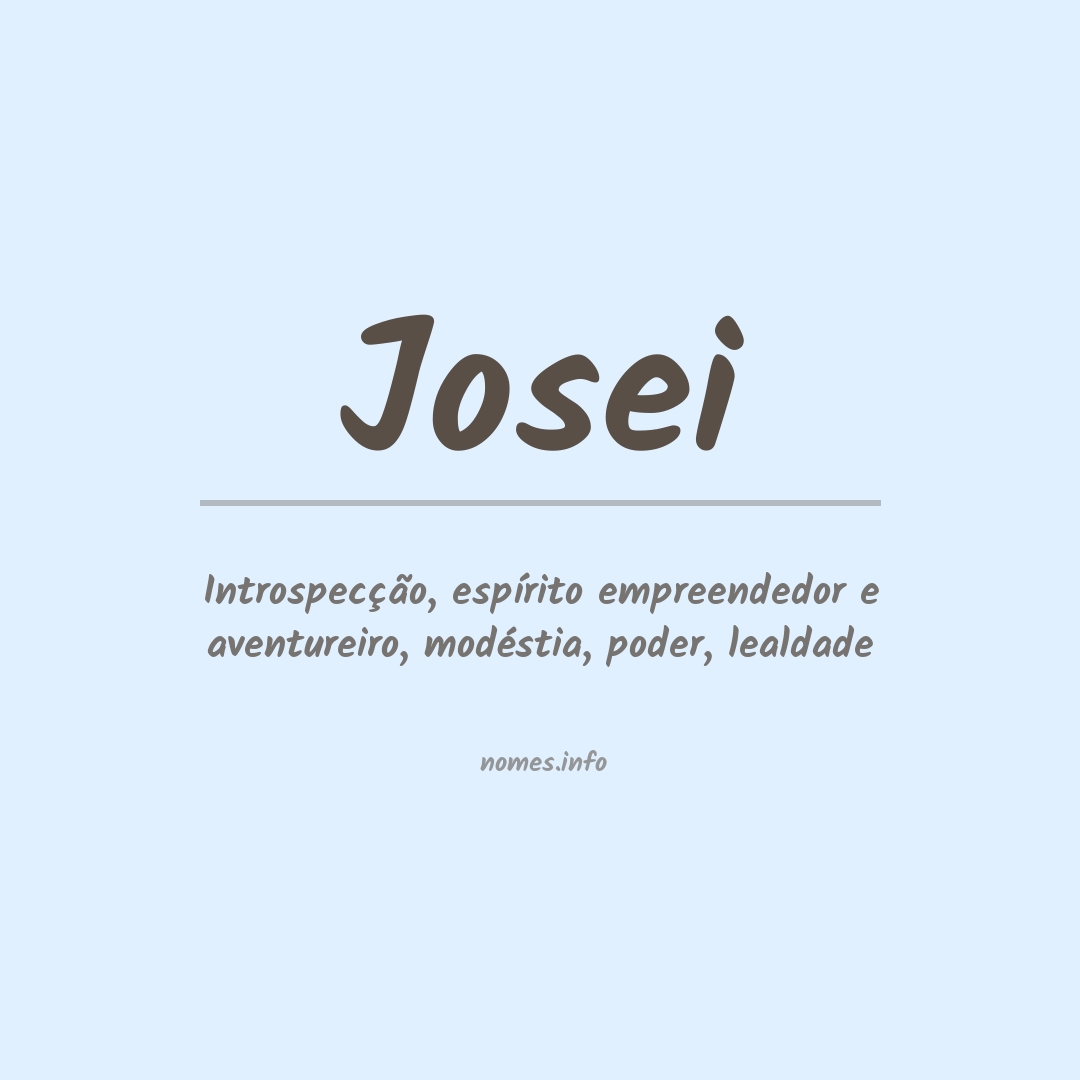 Significado do nome Josei