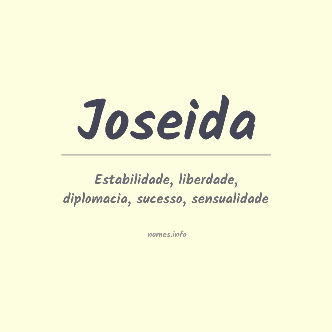 Significado do nome Joseida