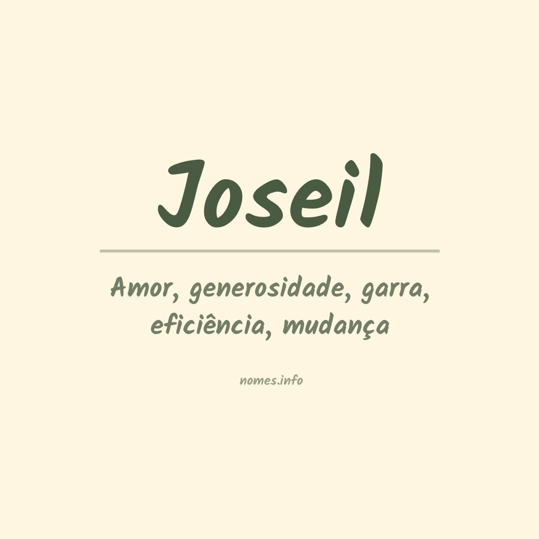 Significado do nome Joseil