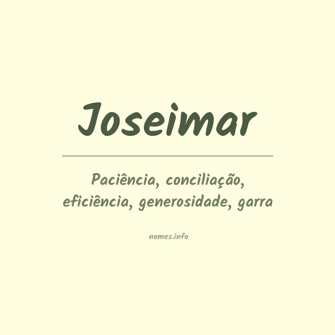 Significado do nome Joseimar