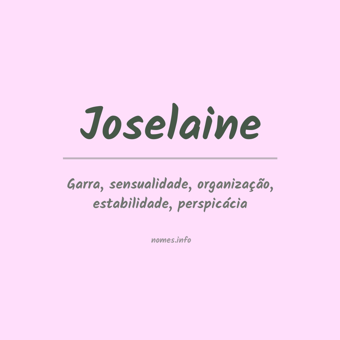 Significado do nome Joselaine