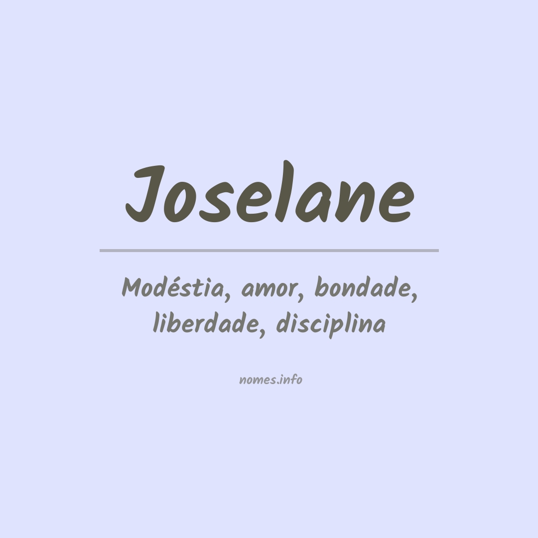Significado do nome Joselane