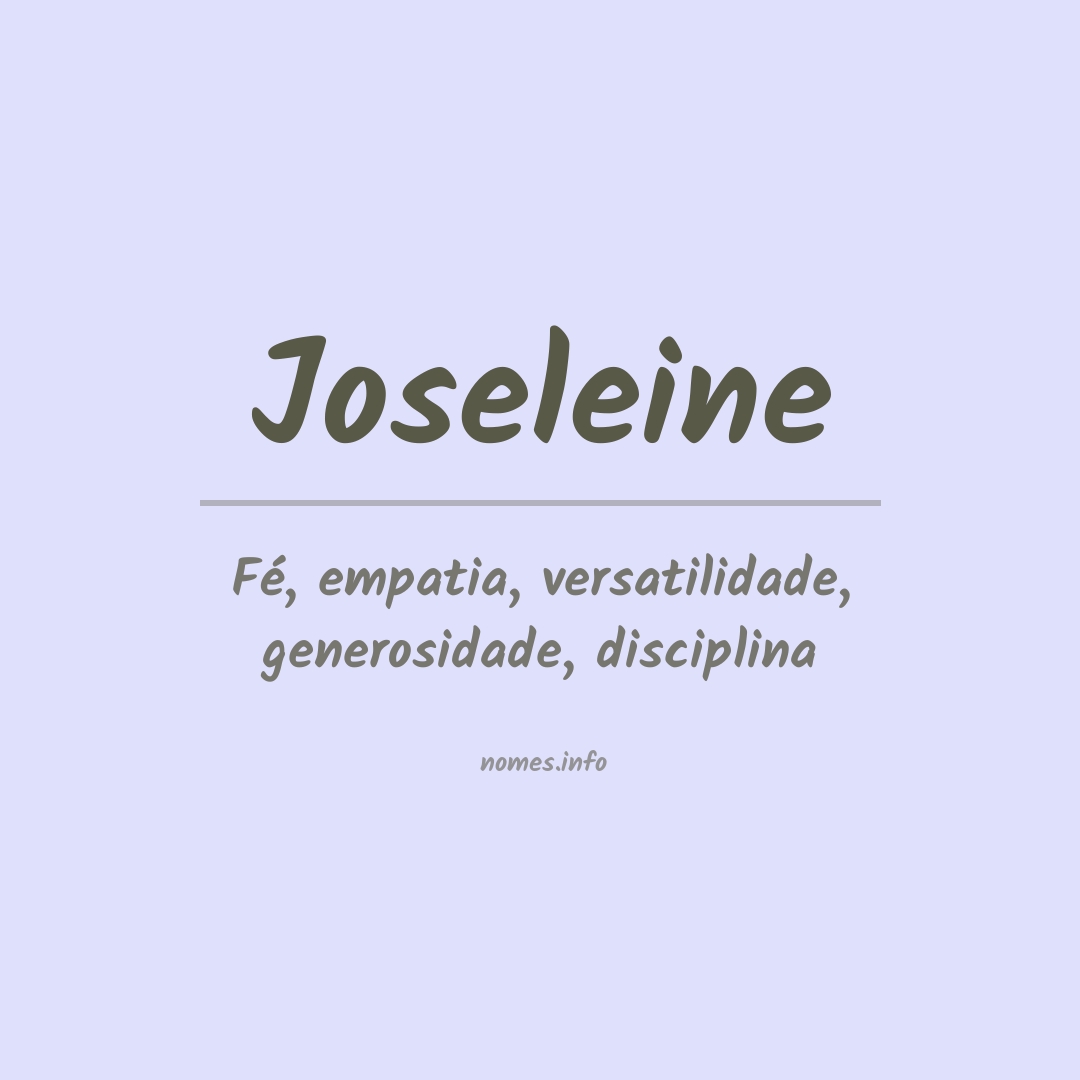 Significado do nome Joseleine