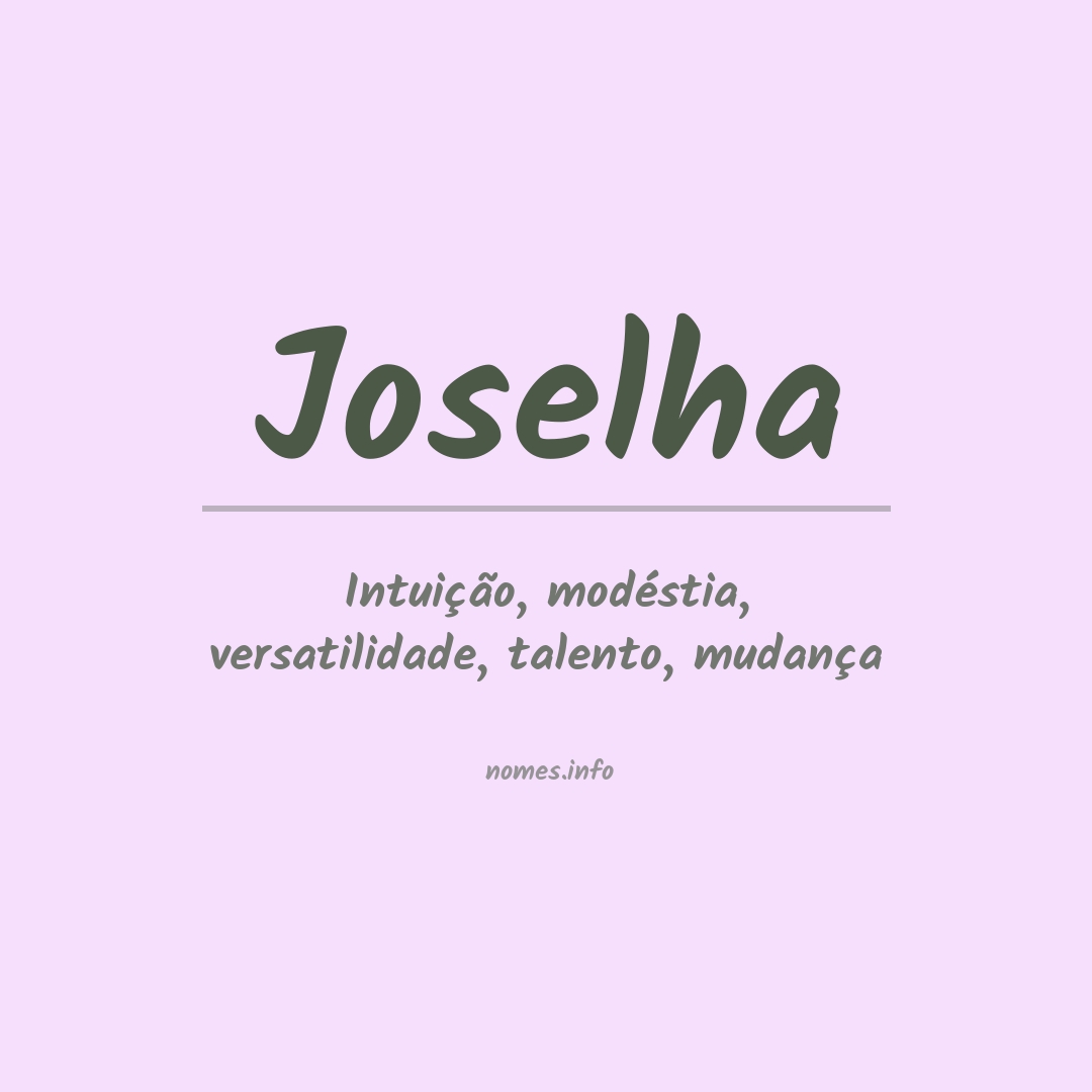 Significado do nome Joselha