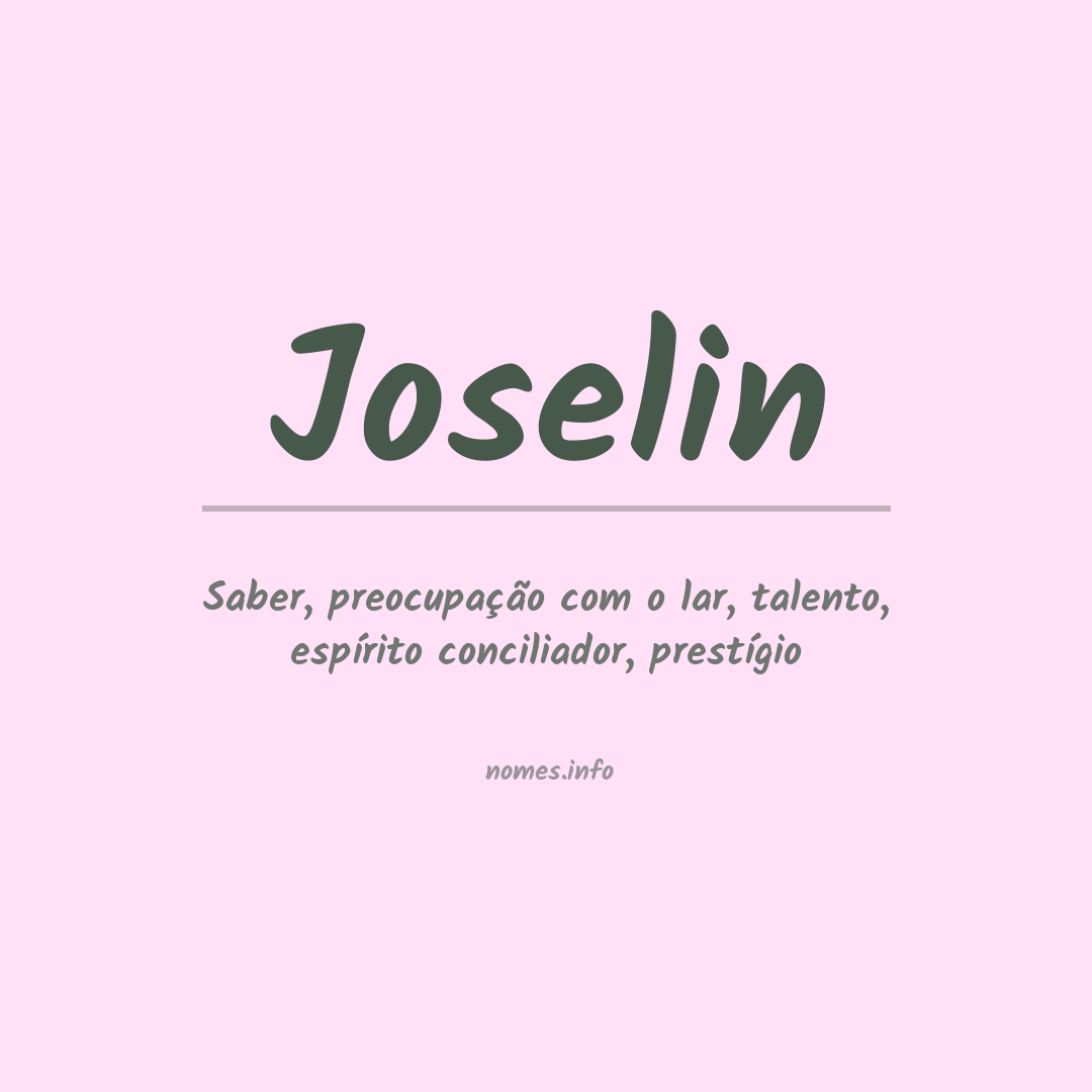 Significado do nome Joselin