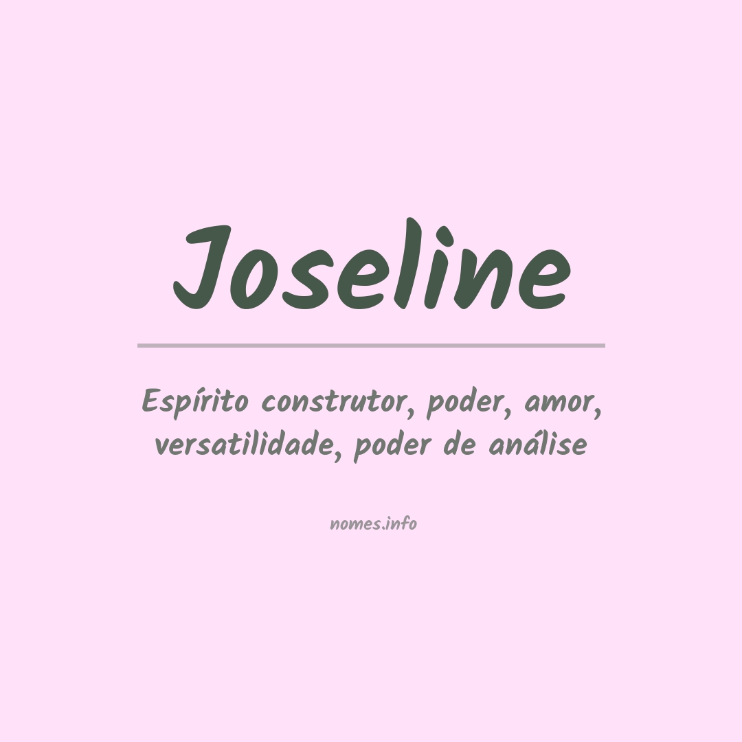 Significado do nome Joseline