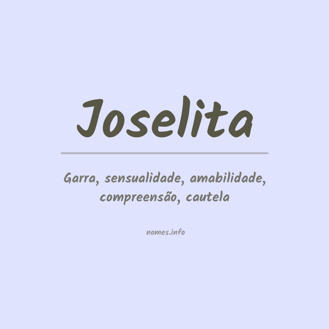 Significado do nome Joselita