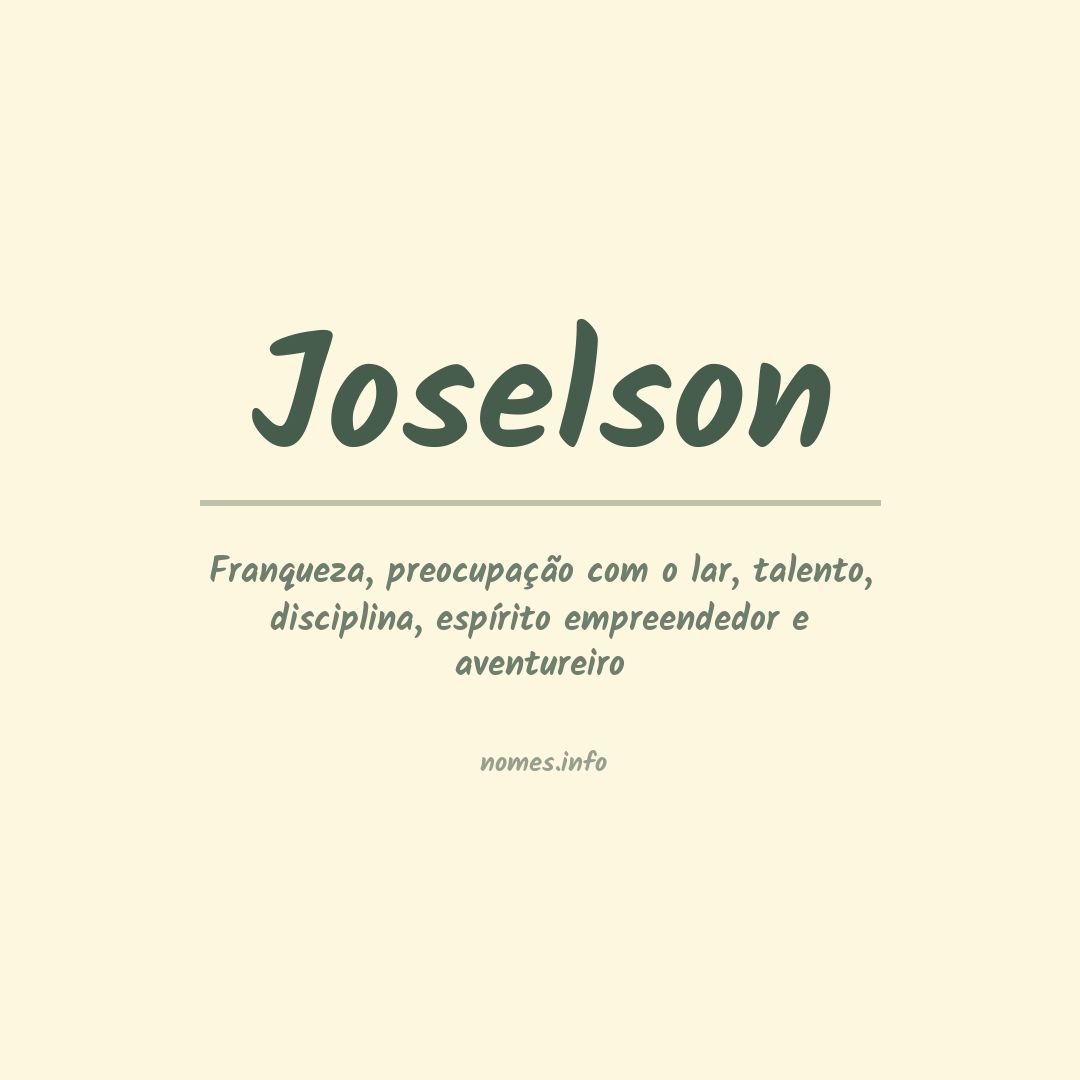Significado do nome Joselson
