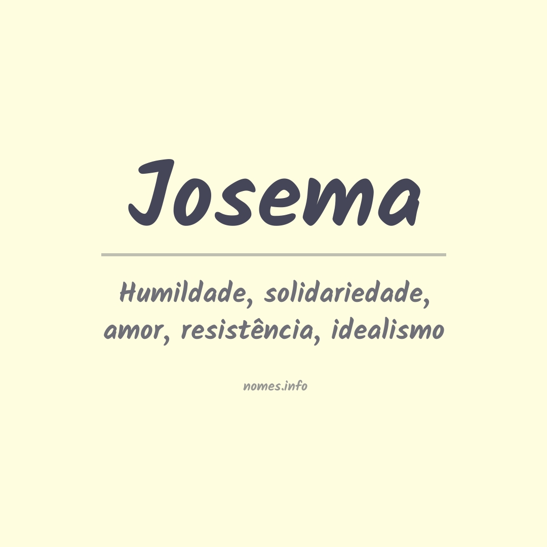 Significado do nome Josema