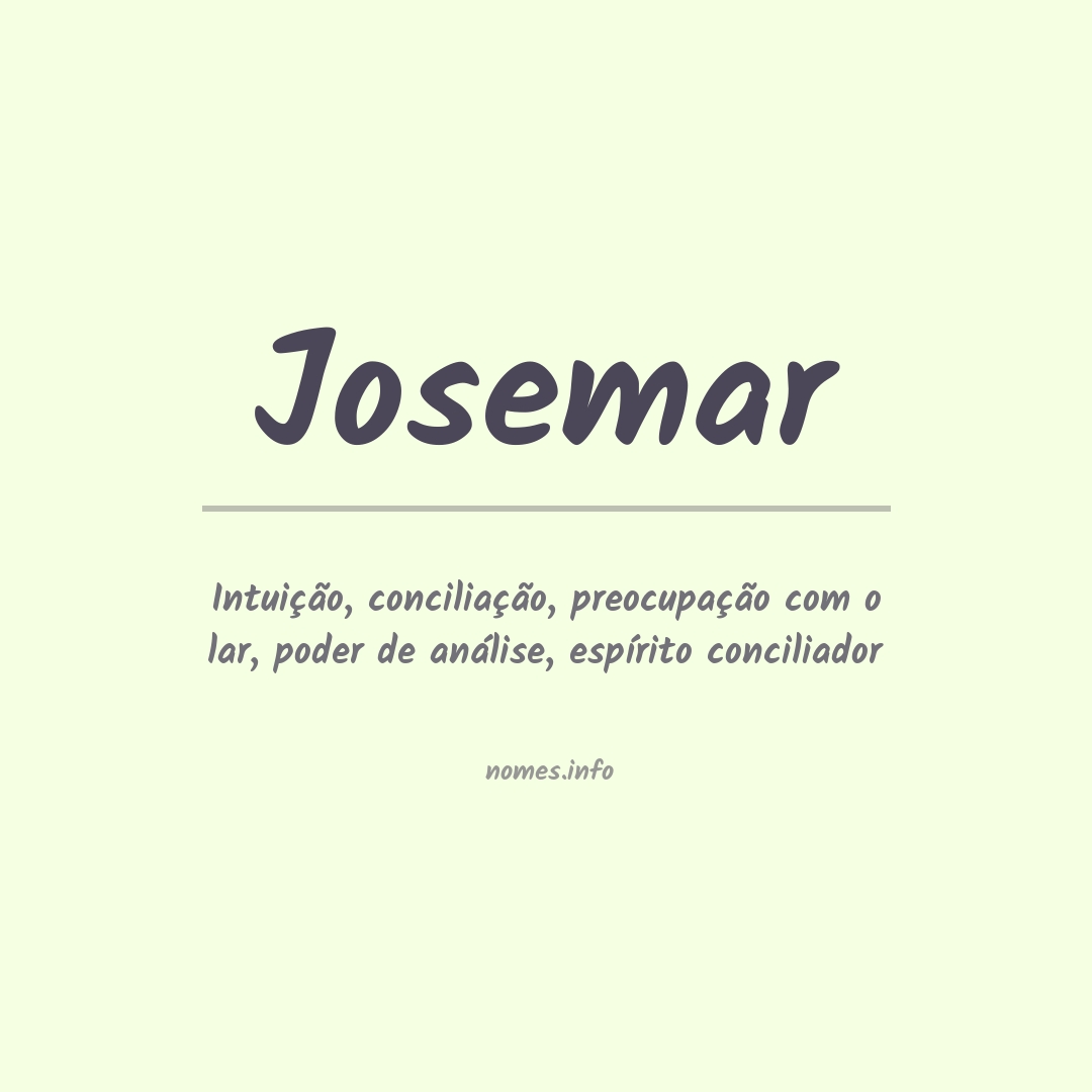 Significado do nome Josemar