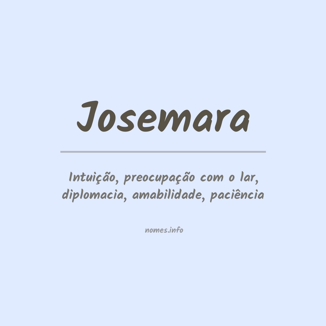 Significado do nome Josemara