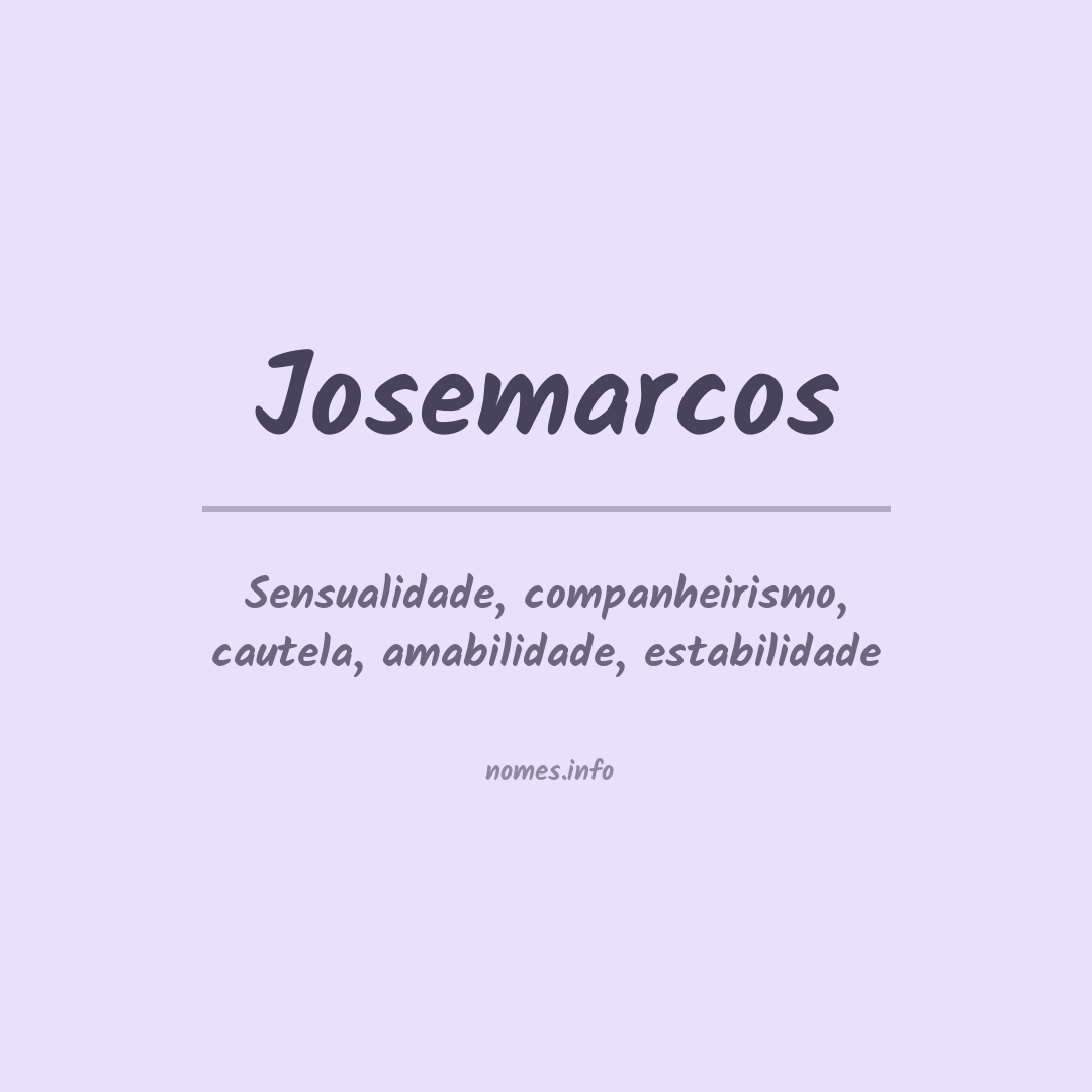 Significado do nome Josemarcos