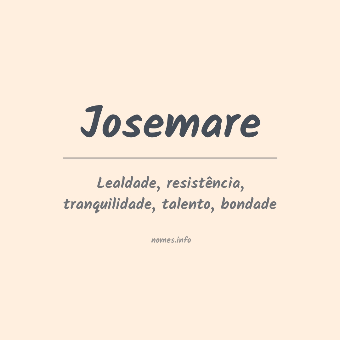 Significado do nome Josemare