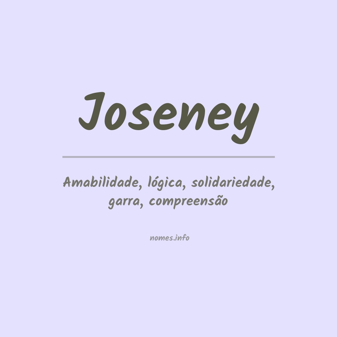 Significado do nome Joseney