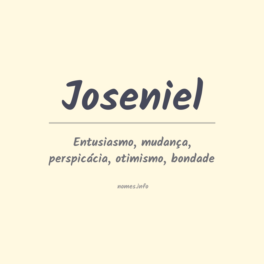 Significado do nome Joseniel